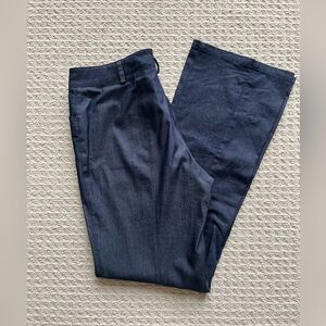 Talbots Wide Leg/Barrel Leg Dark Denim Dress Pants | 8